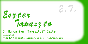 eszter tapaszto business card